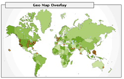 Google Web Analytics - Geo Map Overlay shows you what part of the world your Web site visitors are located.